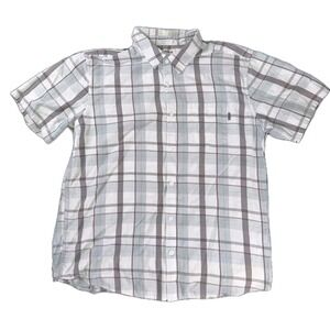 Hurley Shirt Men's Large Surf Skate Coastal Casual Button Up Plaid West Coast